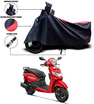 SEBONGO Waterproof Two Wheeler Cover for Hero(Pleasure+ 110, Red, Blue)