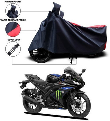 SEBONGO Waterproof Two Wheeler Cover for Yamaha(YZF R15 S, Red, Blue)