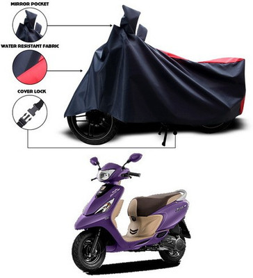 SEBONGO Two Wheeler Cover for TVS(Scooty Zest 110, Red)