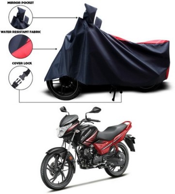 SEBONGO Waterproof Two Wheeler Cover for Hero(Glamour, Red, Blue)