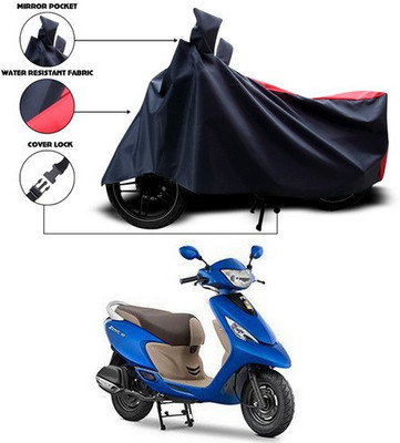 SEBONGO Waterproof Two Wheeler Cover for TVS(Scooty Zest 110, Red, Blue)