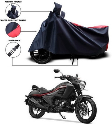 SEBONGO Waterproof Two Wheeler Cover for Suzuki(Intruder, Red, Blue)