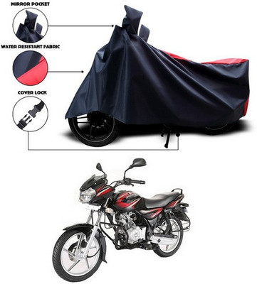 ANTHUB Two Wheeler Cover for Bajaj(Discover 125 DTS-i, Red, Black)