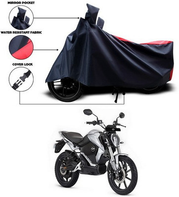 ANTHUB Two Wheeler Cover for Revolt(RV 300, Red, Black)