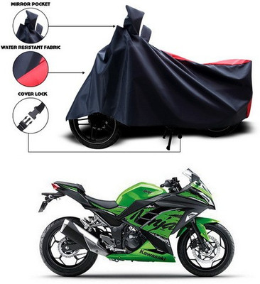 SEBONGO Waterproof Two Wheeler Cover for Kawasaki(Ninja, Red, Blue)