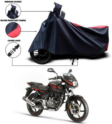 SEBONGO Waterproof Two Wheeler Cover for Bajaj(Pulsar 180 DTS-i, Red, Blue)