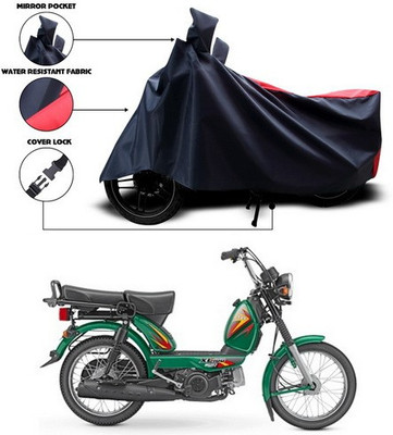 ANTHUB Two Wheeler Cover for TVS(XL 100, Red, Black)