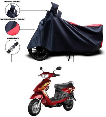 SEBONGO Two Wheeler Cover for Indus(Yo Spark, Red)