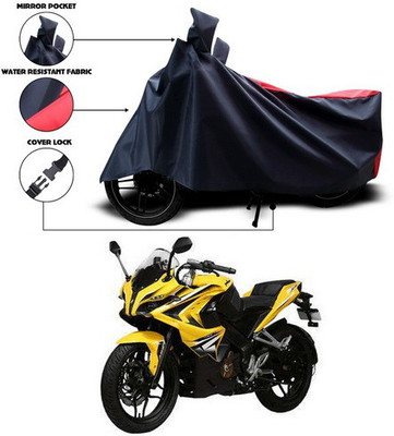 SEBONGO Two Wheeler Cover for Bajaj(Pulsar 200 NS DTS-i, Red)