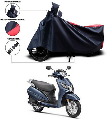 ANTHUB Two Wheeler Cover for Honda(Activa 125, Red, Black)