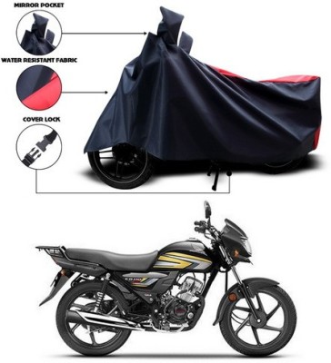 ANTHUB Two Wheeler Cover for Honda(CD 110 Dream, Red, Black)