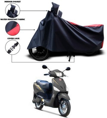 ANTHUB Two Wheeler Cover for Hero(Electric Optima, Red, Black)