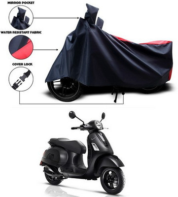 ANTHUB Two Wheeler Cover for Vespa(Vespa, Red, Black)