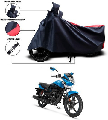 SEBONGO Two Wheeler Cover for Hero(Splendor I Smart, Red)