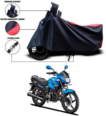 SEBONGO Two Wheeler Cover for Hero(Glamour Programmed FI, Red)