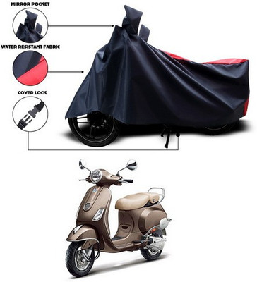 ANTHUB Two Wheeler Cover for Vespa(Elegante 150, Red, Black)