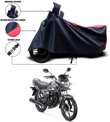 ANTHUB Two Wheeler Cover for Honda(CB Shine, Red, Black)