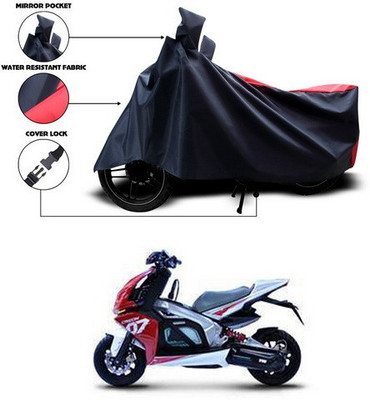 ANTHUB Two Wheeler Cover for TVS(Red, Black)