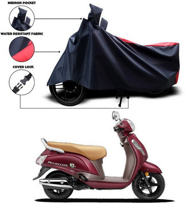 SEBONGO Waterproof Two Wheeler Cover for Suzuki(Access 125, Red, Blue)