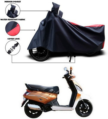 SEBONGO Two Wheeler Cover for Mahindra(Red, Black)