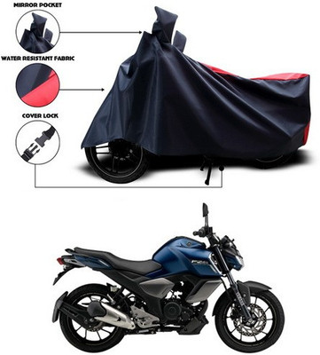 ANTHUB Two Wheeler Cover for Yamaha(FZ-S FI, Red, Black)