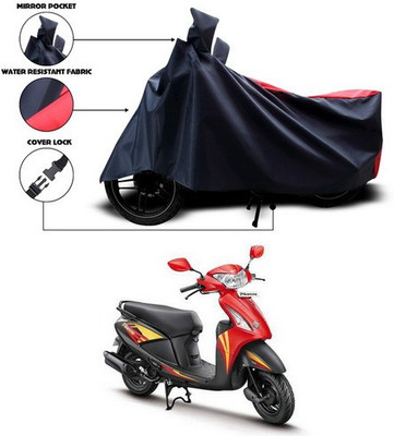 SEBONGO Waterproof Two Wheeler Cover for Hero(Pleasure, Red, Blue)