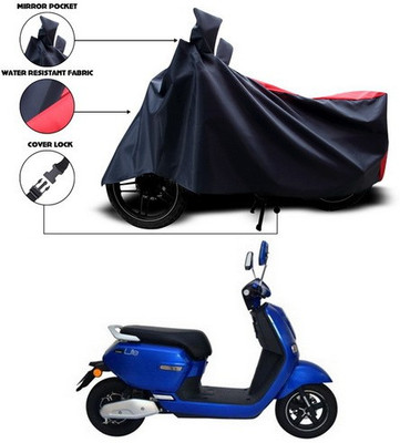 ANTHUB Two Wheeler Cover for Okinawa(Lite, Red, Black)