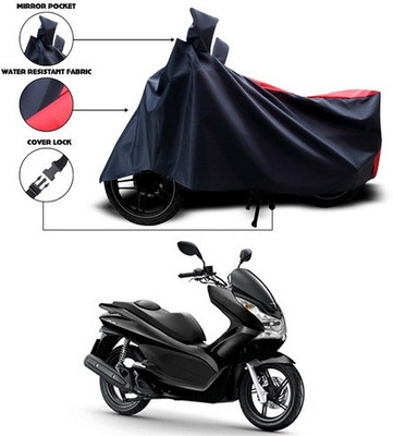 ANTHUB Two Wheeler Cover for Honda(Red, Black)