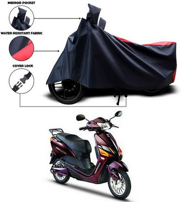 ANTHUB Two Wheeler Cover for Hero(Electric Optima, Red, Black)