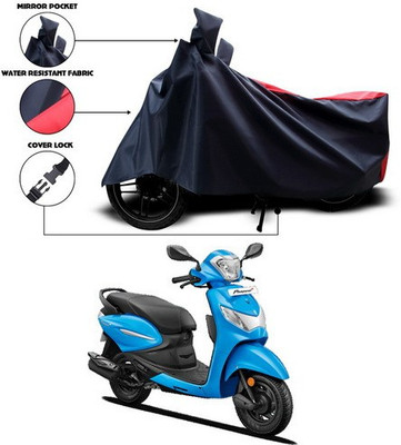 SEBONGO Waterproof Two Wheeler Cover for Hero(Pleasure+ 110, Red, Blue)