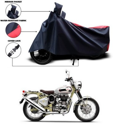 SEBONGO Waterproof Two Wheeler Cover for Royal Enfield(Bullet Trials 500, Red, Blue)