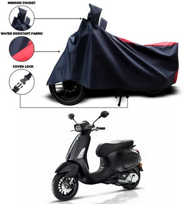 SEBONGO Waterproof Two Wheeler Cover for Vespa(Vespa, Red, Blue)