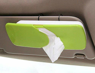 Wishbone Car Tissue Paper Holder Box Sun Visor Napkin Dispenser Vehicle Tissue Dispenser(Green)