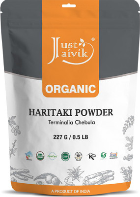 Just Jaivik Organic Haritaki Powder - for Detoxification & rejuvenation for Vata(227 g)