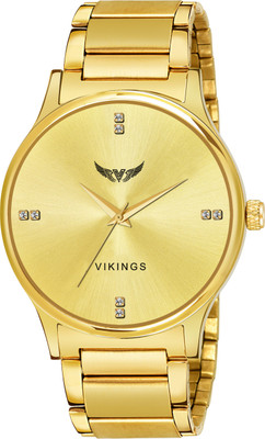 VIKINGS VK-GR-136-BLK-GLD-CHN ORIGNAL GOLDEN Analog Watch  - For Men