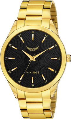 VIKINGS VK-GR-135-BLK-GLD-CHN ORIGNAL GOLDEN Analog Watch  - For Men