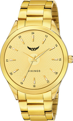 VIKINGS VK-GR-135-BLK-GLD-CHN ORIGNAL GOLDEN Analog Watch  - For Men