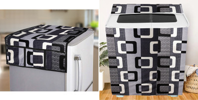 E-Retailer Semi-Automatic Washing Machine  Cover(Width: 81 cm, Value For Money Combo Pack Of 2 Pieces)