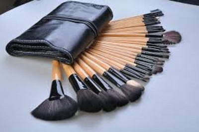 LARA KOSSLER 24 pcs Professional Soft Makeup Brush Set Kit + Pouch Bag(Pack of 24)