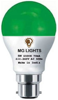 mg lights 5 W Basic Arbitrary B22 LED Bulb(Green)