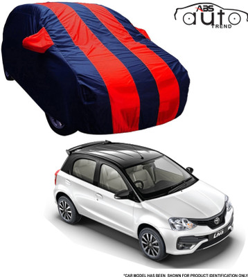 ABS AUTO TREND Car Cover For Toyota Etios Liva (With Mirror Pockets)(Red, Blue)