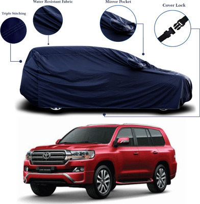 SEBONGO Car Cover For Toyota Land Cruiser (With Mirror Pockets)(Blue)