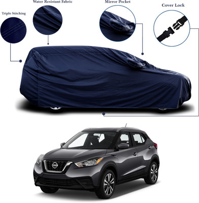 ANTHUB Car Cover For Nissan Kicks (With Mirror Pockets)(Blue)