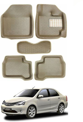MATIES PVC 5D Mat For  Toyota Etios(Beige)