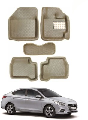 MATIES PVC 5D Mat For  Hyundai Verna(Beige)