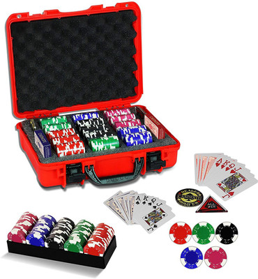 Casinoite Poker Chips Set without Denomination 300(Multicolor)