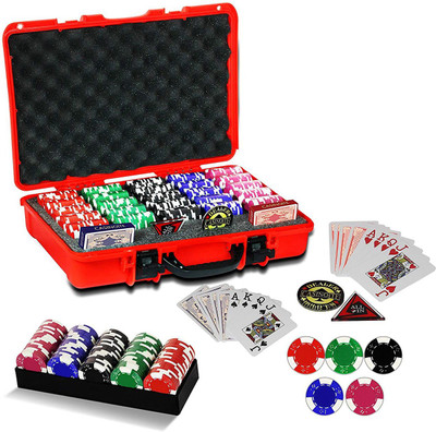 Casinoite Poker Chips Set without Denomination (500)(Multicolor)