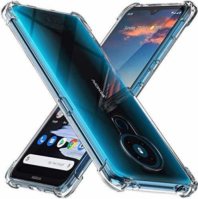Caseline Back Cover for Nokia 5.3(Transparent, Grip Case, Silicon, Pack of: 1)