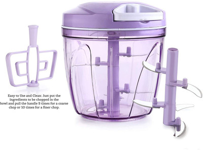 RADHE ENTERPRISE XL Jumbo Vegetable Chopper; Cutter for Kitchen; 5 SS Blades + Whisker Blade (900 ML ) Vegetable Chopper(1)