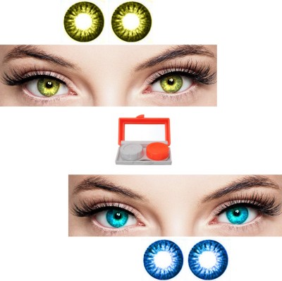 Gold Look Monthly Disposable(0, Colored Contact Lenses, Pack of 2)